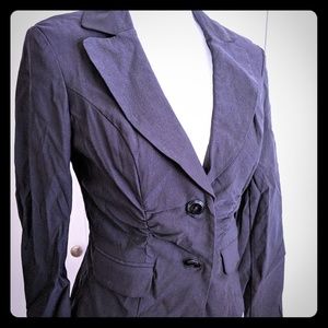 Rouched Black Blazer